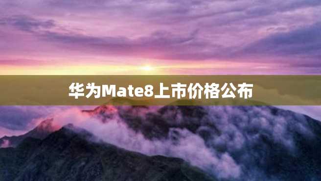 华为Mate8上市价格公布