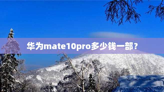 华为mate10pro多少钱一部? 华为mate10pro多少钱一部?