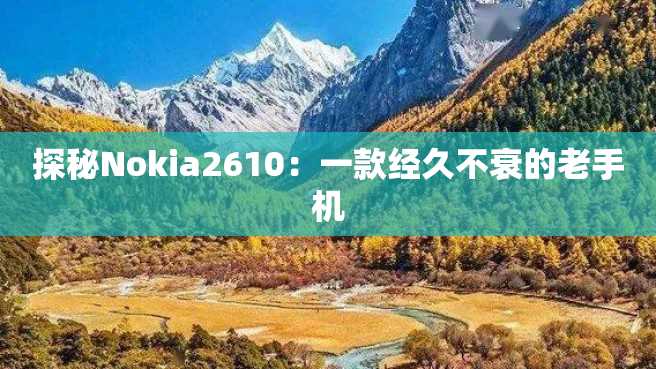 探秘Nokia2610:一款经久不衰的老手机 探秘Nokia2610:一款经久不衰的老手机