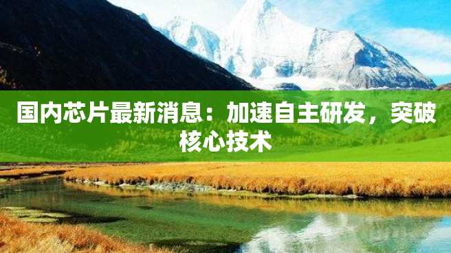 国内芯片最新消息:加速自主研发,突破核心技术 国内芯片最新消息:加速自主研发,突破核心技术