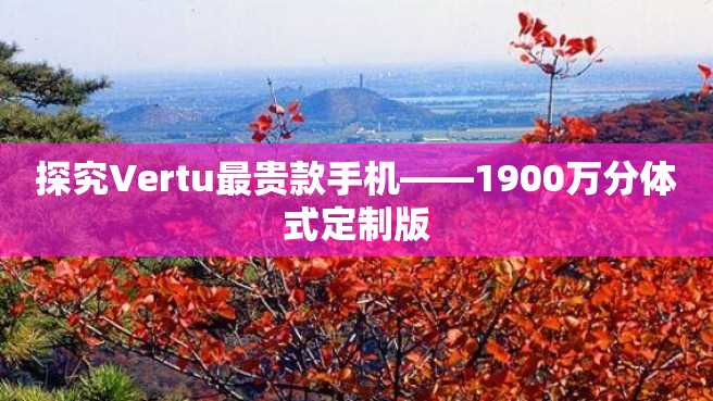 探究Vertu最贵款手机——1900万分体式定制版 探究Vertu最贵款手机——1900万分体式定制版
