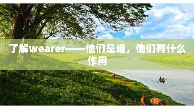 了解wearer——他们是谁,他们有什么作用 了解wearer——他们是谁,他们有什么作用