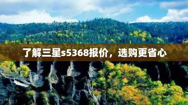 了解三星s5368报价，选购更省心