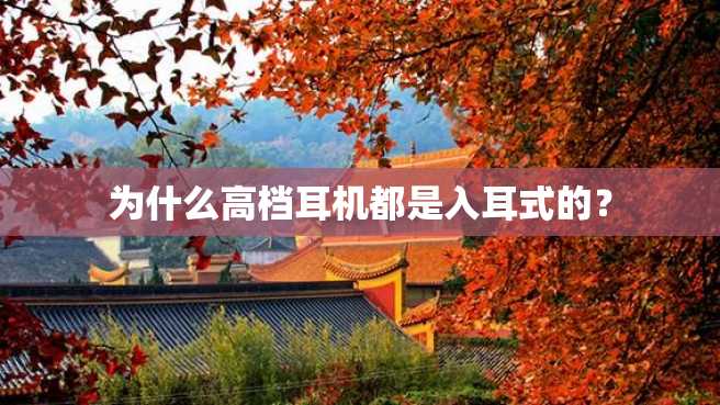 为什么高档耳机都是入耳式的? 为什么高档耳机都是入耳式的?