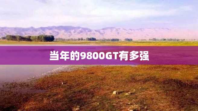 当年的9800GT有多强 当年的9800GT有多强