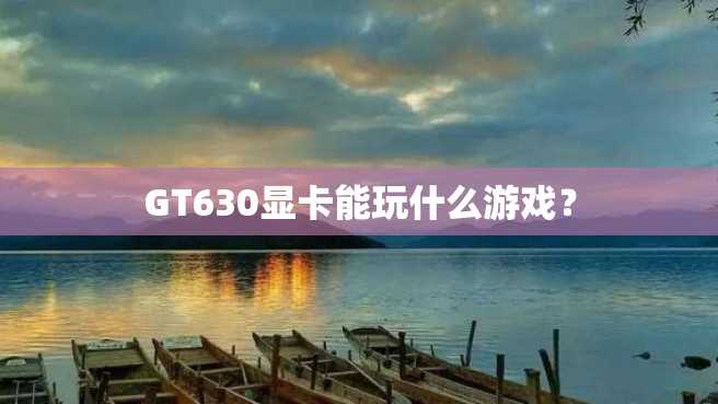 GT630显卡能玩什么游戏? GT630显卡能玩什么游戏?