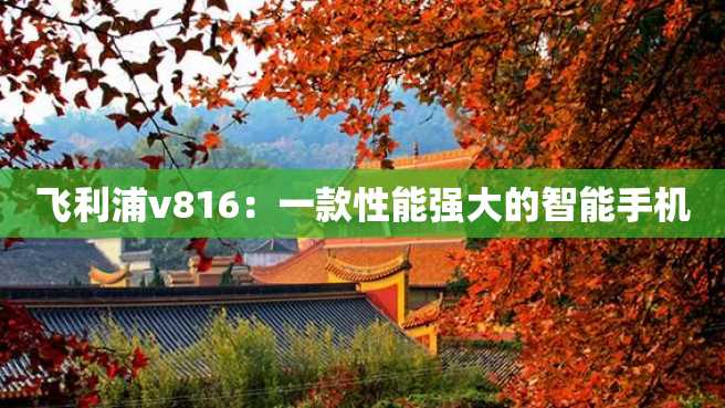飞利浦v816:一款性能强大的智能手机 飞利浦v816:一款性能强大的智能手机