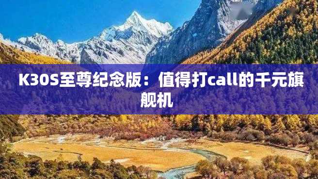 K30S至尊纪念版:值得打call的千元旗舰机 K30S至尊纪念版:值得打call的千元旗舰机