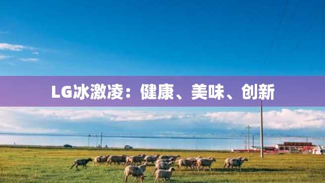 LG冰激凌:健康、美味、创新 LG冰激凌:健康、美味、创新