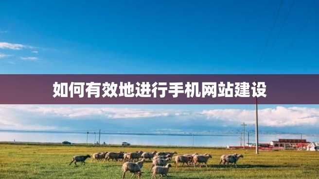 如何有效地进行手机网站建设 如何有效地进行手机网站建设