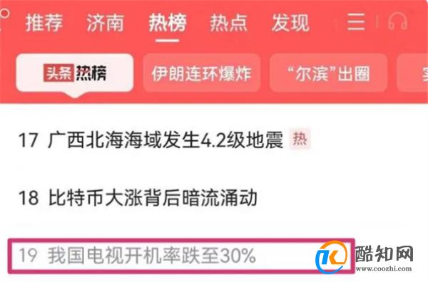 我国电视开机率下跌到多少 人们为什么不爱看电视