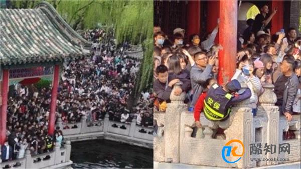 趵突泉保安抱柱险被游客挤下水 景区安全问题的严重性