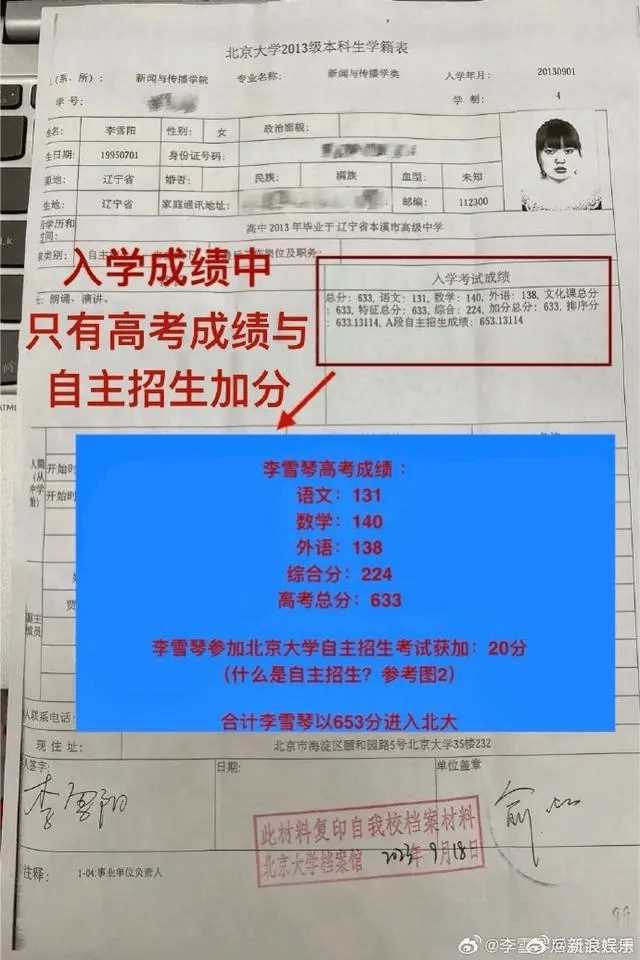 李雪琴母校曾涉高考加分造假被查 她的学历是否存在弄虚作假?