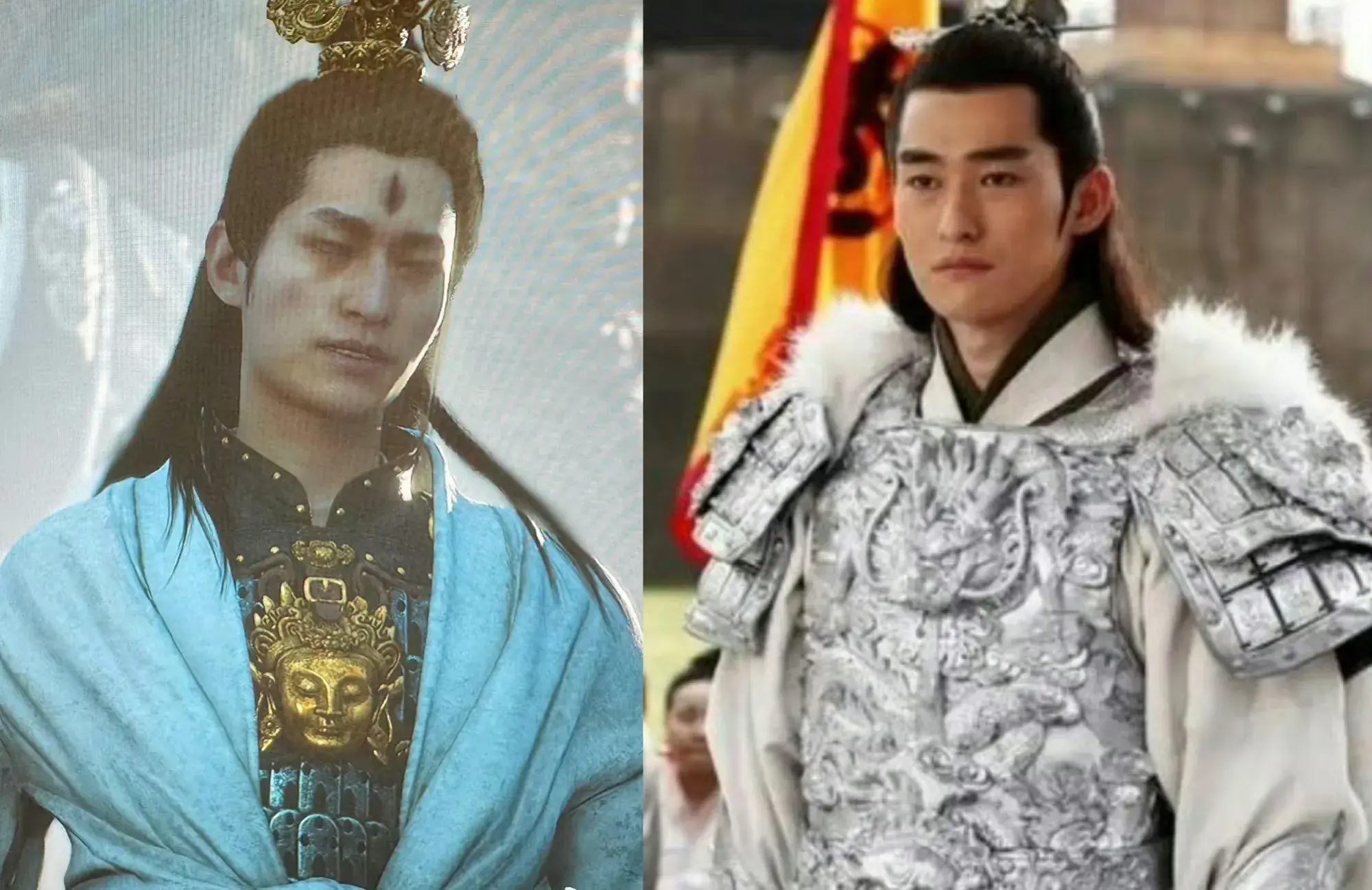 《黑神话悟空》二郎神撞脸张翰 网友直呼：天庭也玩跨界