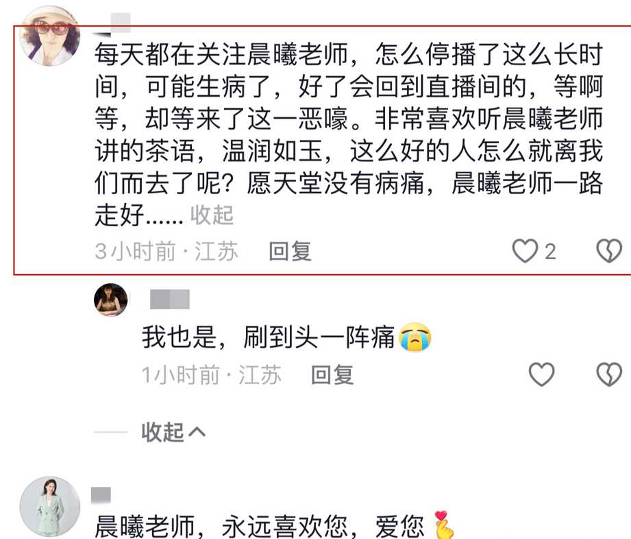 41岁网红晨曦姐姐去世 生前以卖茶和优雅形象闻名